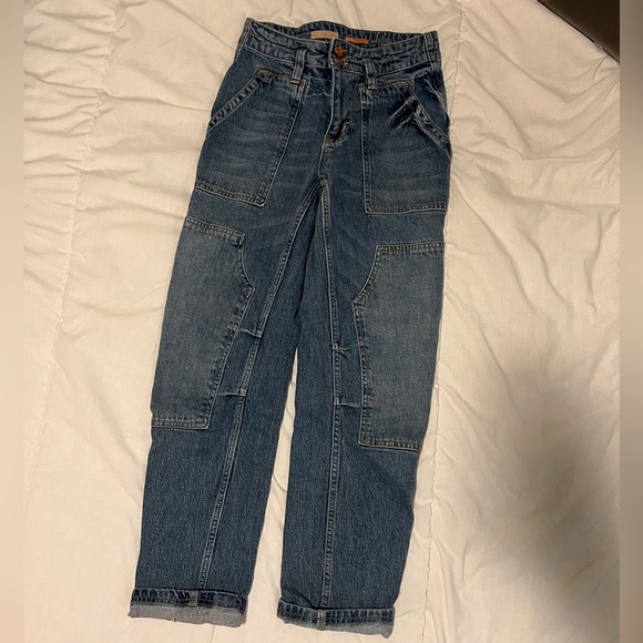 Pilcro Anthropologie work pants, Denim carpenter style. - Picture 4 of 7